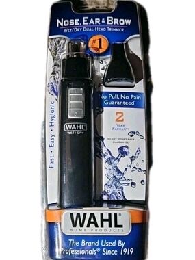 WAHL Nose Ear Brow Hair WET/DRY Battery Dual-Head Trimmer